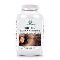 Biotin - 5000mcg - 120 Capsules (4 Month Supply) Promotes Healthy Hair Skin & Nails