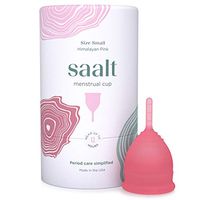 Saalt Menstrual Cup - Premium Design - Most Comfortable Period Cup - #1 Active Cup - Wear for 12 Hours - Soft, Flexible, Reusable Medical-Grade Silicone - Made in USA