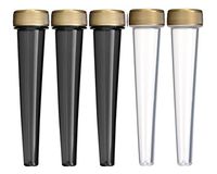 EZtube 5-Pack Joint Blunt Cigarette Tube Doob Vial Holder Waterproof Airtight Smell Proof Odor Sealing Container (Assorted 2)