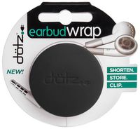 Dotz Earbud Wrap for Cord and Cable Management, Black (EBW33M-CK)