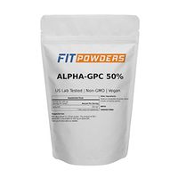 Alpha-GPC Powder 50% Non-Clumping Choline by FitPowders, Non-GMO, Vegan, Soy Free, Support Memory and Focus, with Scoop (125 Grams)