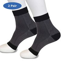 Kinship Comfort Brands Plantar Fasciitis Sock Sleeve for M & W - Compression Foot Sleeves for Pain Relief, Heel & Arch Support Pain | 1 & 2 Pair | 4 Colors (S,M,L,XL)
