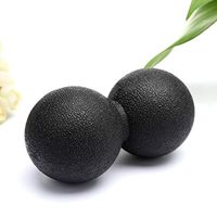 Massage Ball, QANZEEKI Massage Roller, Peanut Shape Self Fitness Mini Yoga Massage Ball, Perfect for Foot Back Neck Spine Muscles Release(Black)