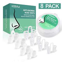 KEEOU Anti Snoring Nose Vents, [8 Pack | BPA-Free] Reusable & No Side Effect Stop Snoring Solutions, Snore Stopper for Comfortable Sleep & Ease Breathing, Anti Snoring Devices with Travel Case (Mixed)