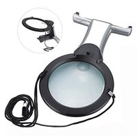 2 in 1 Hands Free 2.5X 5X Big Magnifier with Neck Light and LED Lamp Giant Magnifier for Reading, Inspection, Welding, Sewing, Repair