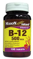 3 Pack Special of MASON NATURAL B-12 500 MCG TABLETS 100 per bottle