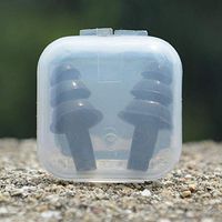 Jenny.Ben 4 Pairs of Spiral Portable Silicone earplugs Anti Noise earplugs for Noise Reduction During Sleep BK
