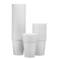 NYHI 100-Pack 8 oz White Paper Disposable Cups – Hot/Cold Beverage Drinking Cup for Water, Juice, Coffee or Tea – Ideal for Water Coolers, Party, or Coffee On the Go’