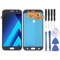 JUNXI Phone case Phone Cover LCD Screen and Digitizer Full Assembly (OLED Material) for Galaxy A7 (2017), A720F, A720F/DS(Black) (Color : Black)