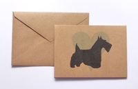 Scottish Terrier Blue Heart Stationery Note Card Set