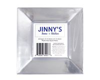 Premium Disposable Dessert and Appetizer Plates, 6” Square Clear Plastic for Weddings and Catering (50 Count)