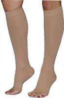 Surgical Weight Hose, Below Knee, Open Toe, 20-30 mmHg, Beige, 2X-Large 1 Pair