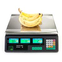 FRITHJILL Electronic Price Computing Scale,ACS-30 40kg/5g Digital Food Produce Weight Scales Counting Equipment with LCD Display