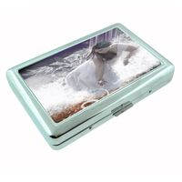 Metal Silver Cigarette Case Holder Box Guardian Angels Design-008