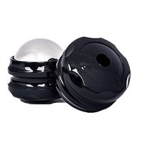 Muscle Massage Rolling Ball for Quick Muscle Recovery and Relaxation to Improve Shoulder, Neck and Limb Muscle Soreness - Contains Cold Gel - Lasts 6 Hours Ice Compress (Black)