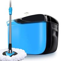 Broom and Dustpan with Long Handle Telescopic Upri Rotating mop - Stainless Steel Lazy mop, Household Absorbent mop