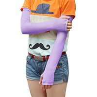 Queenbox Arm UV Sun Protective Sleeves,Cooling or Warmer Arm Compression Cover,Golf Cycling Driving Sport Arm Support Sleeves for Men Women - 1 Pair