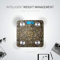 LYAOE Bluetooth Body Fat Scale Golden Color Your Design Smart Wireless Scale with LCD Display Measuring Body Weight Bmi and Health Digital Scale