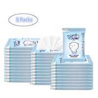 10 Sheets Disposable Wipes Non-Woven Adult Daily Care Wet Wipes Hand Cleaning Shine Wipes Household Protective Products 5 Packs 50 Sheets