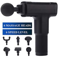 ZPILLOWC Professional Massage Gun,Deep Tissue Percussion Muscle Massage Gun,Cordless Handheld Vibration Massage Gun to Relieve Pain with 6 Massage Heads (Black)