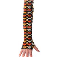 QG ZZX Trotting Golden Retrievers Unisex Compression Arm Sleeves UV Protection Performance Arm Sleeve - for Outdoor Sports Baseball,Basketball,Football (1 Pair)