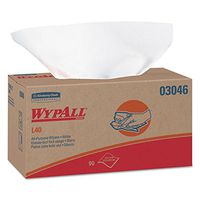 Kimberly-Clark KCC 03046 Wypall L40 L40 Wiper 10.8X10 1P White- 90 Count - Case of 9