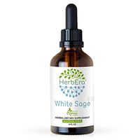 White Sage B120 Alcohol-Free Herbal Extract Tincture, Responsibly farmed Organic White Sage (Salvia apiana) Dried Leaf (4 fl oz)