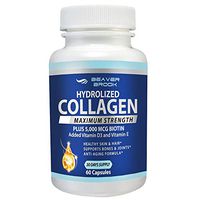 Beaver Brook Collagen Anti-Aging Formula Capsules Collagen 900mg + 5,000 mcg Biotin Promotes Healthy Hair, Skin, Nails, Joints, Tendons, Ligaments, and Bones; Non-GMO and Gluten-Free - 60 Capsules