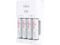 Fujitsu Ni-MH Battery Charger Kit with AA 2000mAh Rechargeable Batteries 4-Pack (Made in Japan)