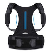 FEOAMO Back Brace Posture Corrector for Men & Women, Posture Corrector Upper and Lower Back Support with Underarm Armpit Pads, Pain Relief for Neck, Back, Shoulders, Size-L