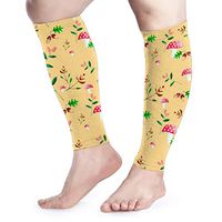 BLongTai Mushroom Flowers Calf Compression Sleeve Men Womens Running Leg Sleeve for Shin Splint Muscle Pain Relief (1 Pair)