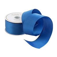 Caspari Solid Royal Blue Satin Wired Ribbon - Three 27 Ft. Spools
