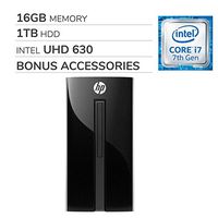 HP Pavilion Desktop 2019 Premium Computer, 4-Core Intel Core i7-7700T 2.9GHz, 16GB RAM, 1TB HDD, Intel HD Graphics 630, DVD, WiFi, Bluetooth, HDMI, VGA, RJ-45, Windows 10 Home, Bonus Accessories