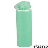 5pcs of 6" x 25 Yards Wedding Tulle Roll for Favors Pew Bows Decorations (Mint) nkKN289