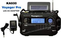 KA600 BLACK Solar/Crank AM/FM/SW NOAA Weather Radio, BONUS AC adapter/charger, 5-LED reading lamp, 3-LED flashlight, thermometer & humidity meter (Kaito) by ER-RADIO