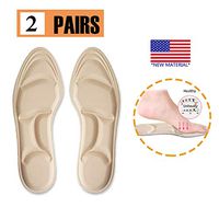 Shoe Insoles Women, Arch Support Insoles Breathable, New Material,5D Sponge Barefoot Comfort Insoles and High Heel Inserts, for Massaging, Arch Pain and Foot Pain Relieve（2 Pairs）
