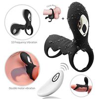 Silicone Male Cǒckríng with 10 Speeds Longer Lasting Shake Rooster Happy Toys Shock USB Rechargeable