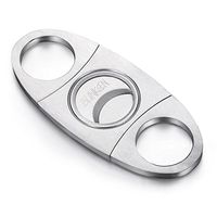 Cigar Cutter Stainless Steel Double Blade Guillotine Scissors for Most Size of Cigars