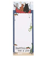 Nuttn' Butt Fishn' Magnetic Animal Print Notepad by LazyOne | 50 Easy Tear Off Sheets Of Paper (ONE SIZE)