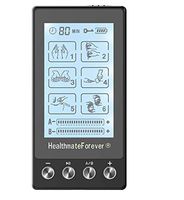 6 Modes Best Muscle Simulator tens EMS nmes Unit Machines Electric Electronic Pulse Massagers for Back Neck Shoulder Knee Legs Body Pain tmj Replacement Pads HealthmateForever TS6AB -Black