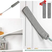Dust Cleaner - Retractable Gap Dust Cleaning Artifact - Bedside Dust Brush Telescopic Long Handle Mop Household Bed Bottom Gap Clean Fur Hair Sweeping Dusty Magic Microfibre Duster