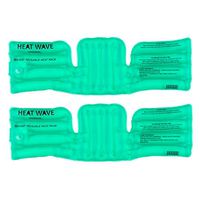 HEAT WAVE Instant Reusable Heat Packs- Back/Shoulder/Neck (6 x 18”), Reusable Heat Pack for Muscle Aches 2-Pack, Pain Relief, Click Heat - Made in USA