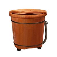 Foot Massagers Foot Bath Barrel Foot Wash Bucket Pedicure Bucket Massage Bucket Bathing Bucket Oak Health Bucket Spa Massage Pedicure Bucket With Universal Wheel Gravity Drain Give Your Family The Bes