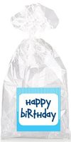 Crazy Cool Blue Happy Birthday Party Favor Bags with Ties - 12pack