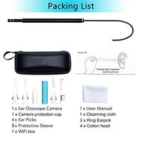 Shemiqi HD Visual Ear Pick Camera Scope Earwax Removal Inspection Kit Cleaning Tool Black