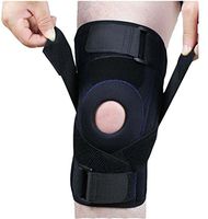 Jadedragon Knee Brace with Dual Side Stabilizer & Open Patella- Best Support for ACL, Meniscus Tear, Arthritis and Injury Recovery Comfortable Knee Support for Men and Women 1 Year Warranty (Black, L)