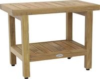 AquaTeak 24" Spa Natural Teak Shower Bench with Shelf