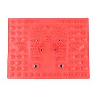 HEALLILY Acupressure Foot Mats Feet Massager Mats Magnetic Therapy Massager Pad (Red)