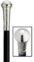 Walking Cane Straight Formal Cap Cane - Silver
