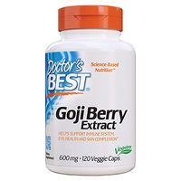 Doctor's Best Goji Berry Extract, Non-GMO, Vegan, Gluten Free, 120 Veggie Caps